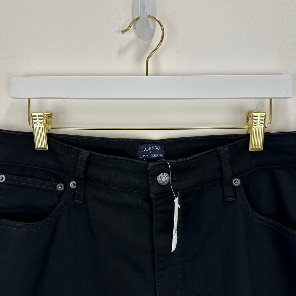 J.Crew Curvy Essential Straight Black Jean All Day Stretch Womens US 32 NWT - Picture 7 of 14